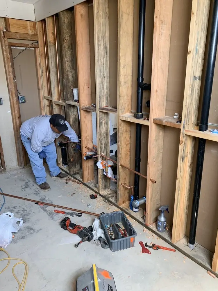 Commercial rough-in plumbing for Water Heater Replacement in Morgan Manor